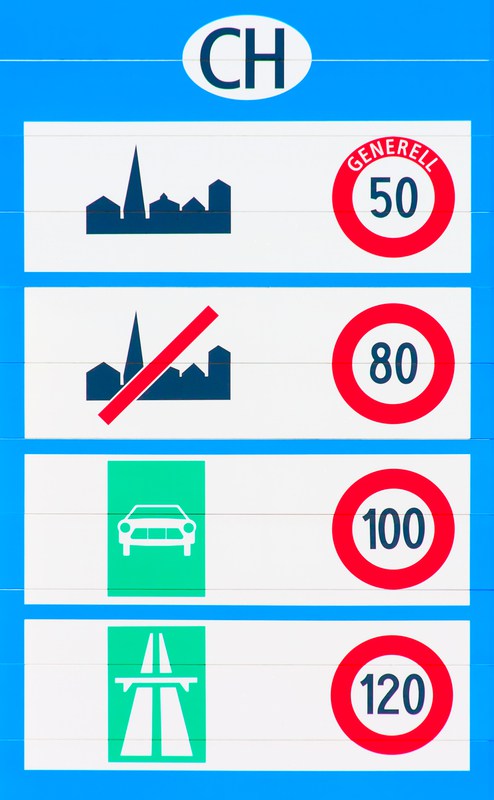 Omejitve hitrosti na cestah v Švici. Oblasti razmišljajo, da bi hitrost na hitrih cestah v času prometne konice omejili na 80 kilometrov na uro in tako omogočili bolj tekoč promet. | Foto: 