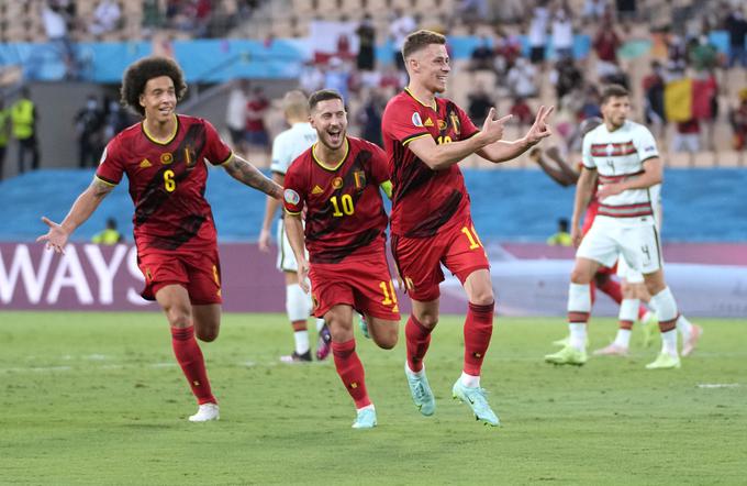Thorgan Hazard je popeljal Belgijo med najboljših osem. | Foto: Reuters