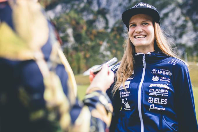 20-letna Ema Volavšek je glavni adut za medaljo v slovenski ekipi za nordijsko kombinacijo. | Foto: Grega Valančič/Sportida