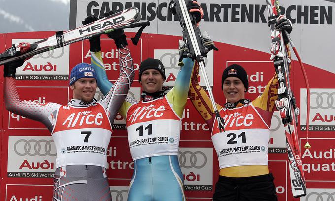 Jerman je v svoji karieri dvakrat zmagal v svetovnem pokalu. Prvič se je na najvišjo 
stopničko povzpel 23. februarja 2007, ko je v Garmischu zmagal v smuku. | Foto: Reuters