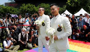 Na Tajvanu po 30 letih boja danes prve istospolne poroke
