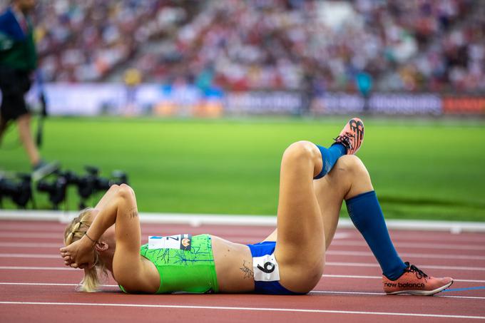 Agata Zupin je v teku na 400 m ovire zaostala za pričakovanji.  | Foto: Peter Kastelic/AZS