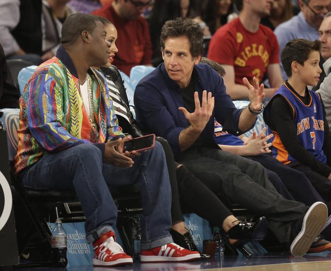 Tracy Morgan in Ben Stiller sta redna gosta tekem Knicksov. | Foto: Guliverimage