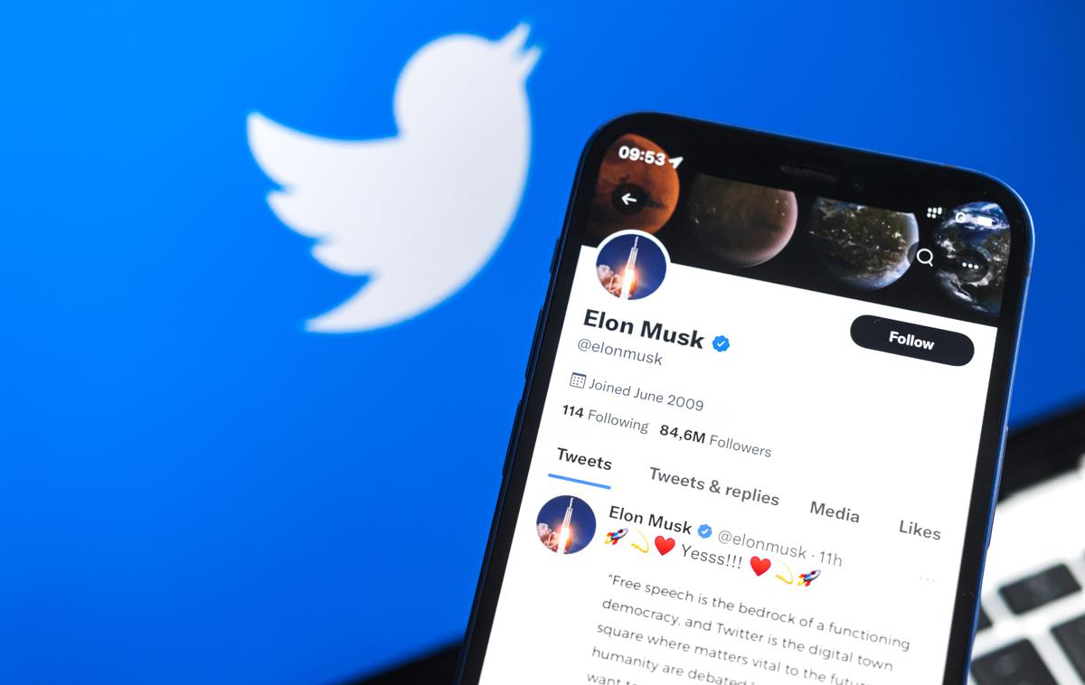 Elon Musk Twitter | Twitter, ki naj bi imel okoli 200 milijonov rednih uporabnikov, ima že nekaj časa številne težave, odkar je podjetje lani prevzel milijarder Musk in odpustil več tisoč zaposlenih. | Foto Shutterstock