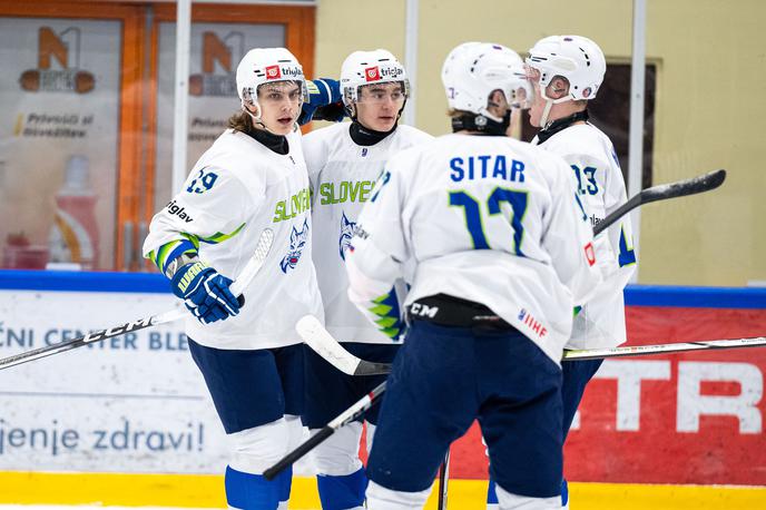 ta mali U20, slovenska hokejska reprezentanca U20 | Slovenski hokejisti do 20 let so na odločilni tekmi domačega prvenstva premagali Ukrajino, zasedli prvo mesto in se vrnili v višji rang tekmovanja. | Foto Domen Jančič/HZS