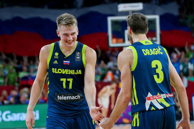 Luka Dončić in Goran Dragić leta 2017 do evropskega zlata, zdaj blestita v ligi NBA. | Foto: Vid Ponikvar