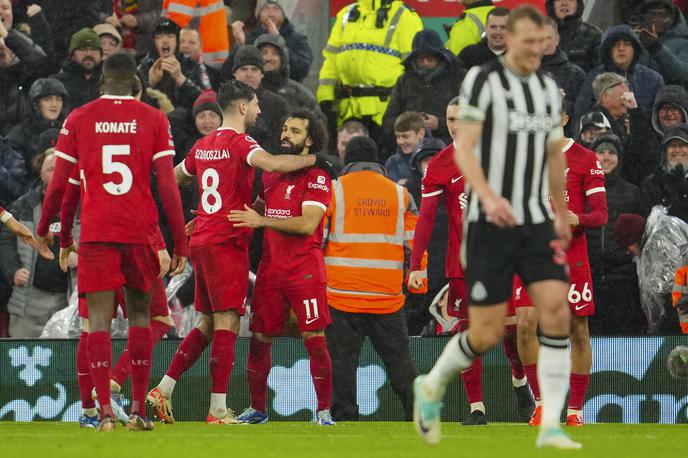 Mo Salah | Mohamed Salah je k zmagi Liverpoola nad Newcastlom prispeval dva gola in se na vrhu lestvice strelcev s 14. golom izenačil z Erlingom Haalandom. | Foto Guliverimage