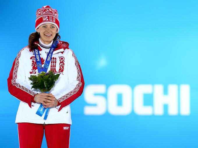 Ruska biatlonka Olga Viljuhina je zaradi dokazanih zlorab dopinga ostala brez dveh srebrnih medalj iz Sočija.  | Foto: Getty Images