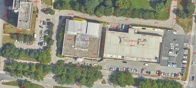Parcela ob sodni stavbi na Litijski cesti je v lasti podjetja Logistične storitve LCO. | Foto: Urbinfo