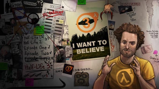 To je znana slika, ki simbolizira obupano brskanje ljubiteljev serije Half-Life za kakršnimi koli namigi glede tretjega nadaljevanja.  | Foto: walldevil.com