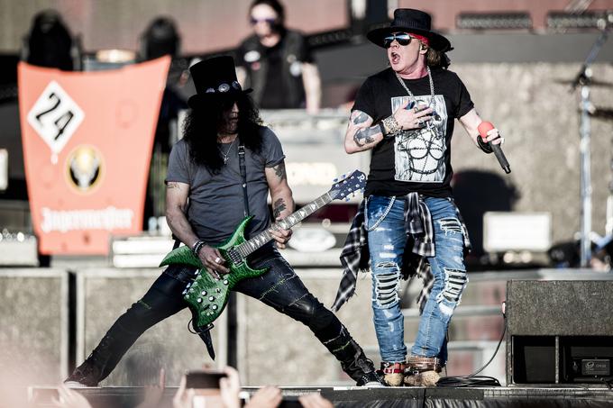 Kitarist Slash in pevec Axl Rose, najbolj prepoznavna člana Guns N' Roses. | Foto: Guliverimage/Vladimir Fedorenko
