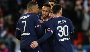 Mbappe, Messi in Neymar blesteli proti Lorientu