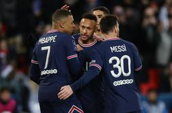 Mbappe, Messi in Neymar blesteli proti Lorientu