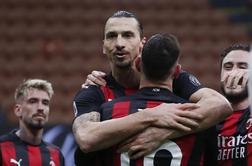 Milan skočil nazaj na vrh, Ibrahimović pa v klub 500