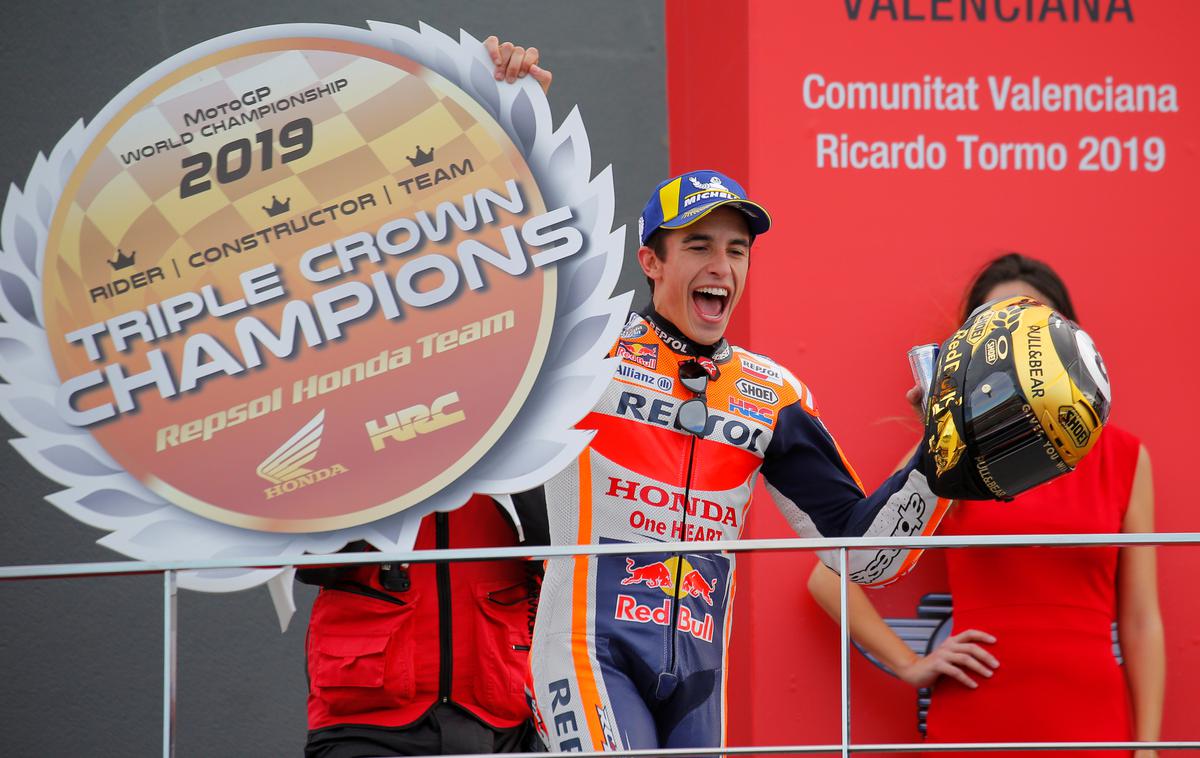 Marc Marquez | Svetovni prvak Marc Marquez je dobil tudi domačo dirko v Valencii, zaključno preizkušnjo sezone 2019. | Foto Reuters
