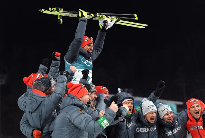 Arnd Peiffer je vrhunec kariere doživel na olimpijskih igrah v Pjongčangu, kjer je postal olimpijski prvak v sprintu. | Foto: Getty Images