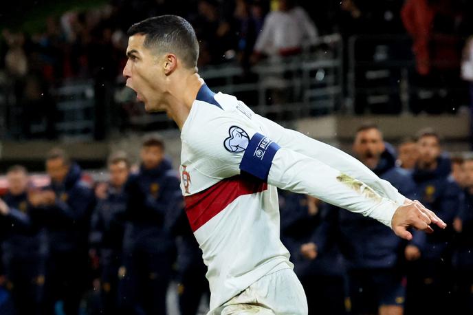 Cristiano Ronaldo Portugalska | Cristiano Ronaldo je s 13 zadetki prvi strelec prvenstva Savdske Arabije, danes pa je dosegel svoj deseti gol v kvalifikacijah. | Foto Reuters