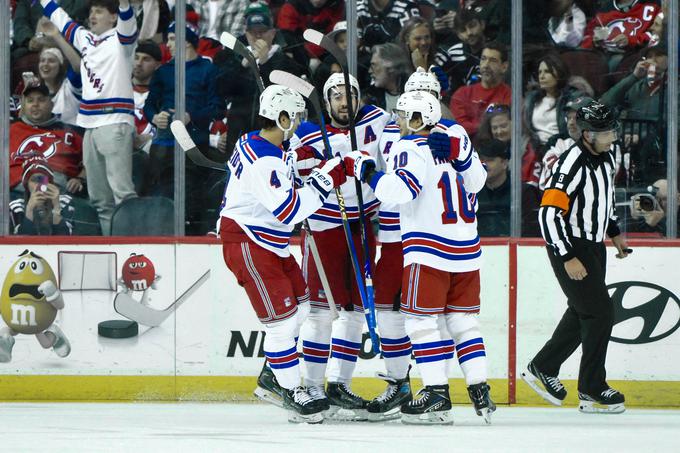New York Rangers se veselijo devete zaporedne zmage. | Foto: Reuters