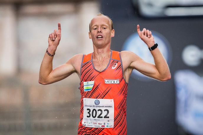 Mitja Krevs | Na novomeškem polmaratonu je na osrednji 21-kilometrski preizkušnji še drugič zaporedoma slavil Mitja Krevs. | Foto Žiga Zupan/Sportida