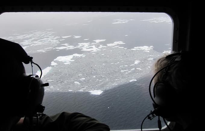 Pogled na izginjajoči led v Beaufortovem morju iz zraka. | Foto: Reuters