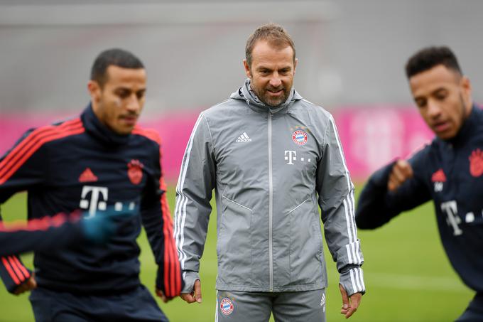 Hansi Flick na torkovem treningu Bayerna. | Foto: Reuters