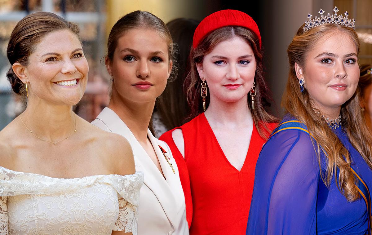 Princese | Z leve proti desni: švedska, španska, belgijska in nizozemska prestolonaslednica | Foto Guliverimage