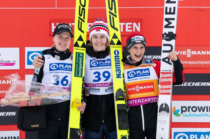 Na zmagovalnem odru so se znašle (od leve proti desni) Slovenka, Norvežanka in Avstrijka. | Foto: Guliverimage/Vladimir Fedorenko