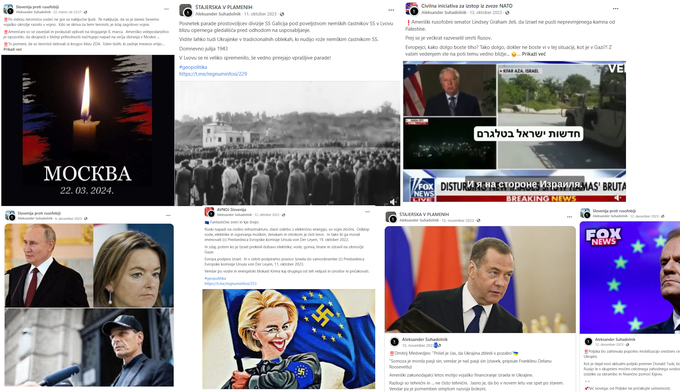 Profil proruske in predvsem protizahodne vsebine zelo pogosto deli tudi v skupine slovenskih uporabnikov in uporabnic Facebooka, kjer prevladujejo stališča, da krivec za vojno v Ukrajini ni Rusija, temveč združeni Zahod na čelu z ZDA in zvezo Nato, ter menijo, da je najboljši način za končanje vojne predaja Ukrajine.  | Foto: Facebook / Posnetek zaslona