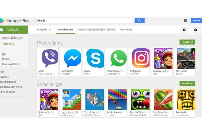 Google Play | Še en primer, da niti Google Play, uradna tržnica z aplikacijami za mobilne naprave z operacijskim sistemom Android, ni imun proti vdoru aplikacij, ki v sebi skrivajo zlonamerno programsko kodo. | Foto Google Play