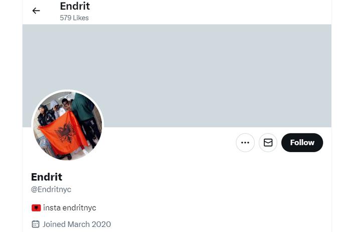Endrit | Foto: Twitter / Posnetek zaslona