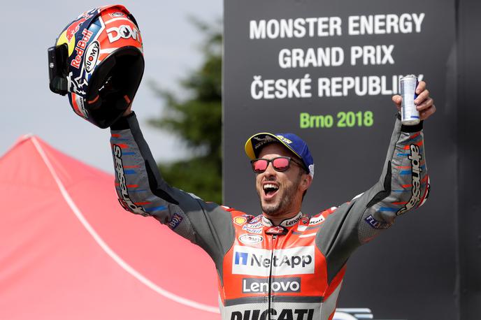 Andrea Dovizioso Brno | Andrea Dovizioso: Pričakoval sem, da bom hiter, ne pa da bom tako hiter. Razpletlo se je fantastično, čeprav sta bila Jorge in Marc blizu.  | Foto Reuters
