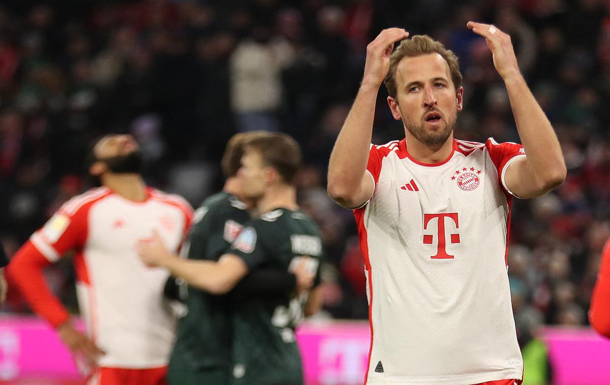 Bayern Kane |  Vodilni strelec bundeslige Harry Kane ni skrival razočaranja po zadetku Werderja. | Foto Reuters