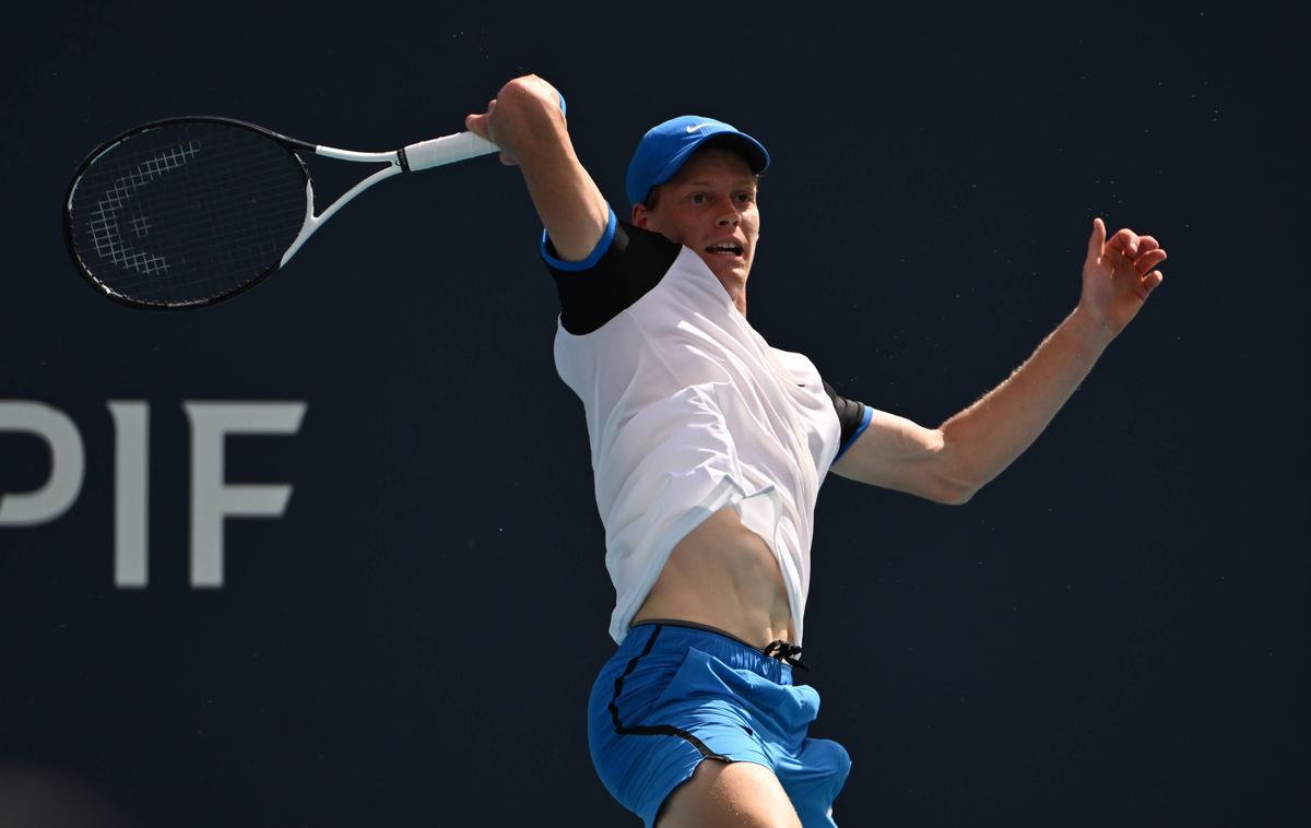 Jannik Sinner | Jannik Sinner je prvi polfinalist turnirja v Miamiju. | Foto Reuters