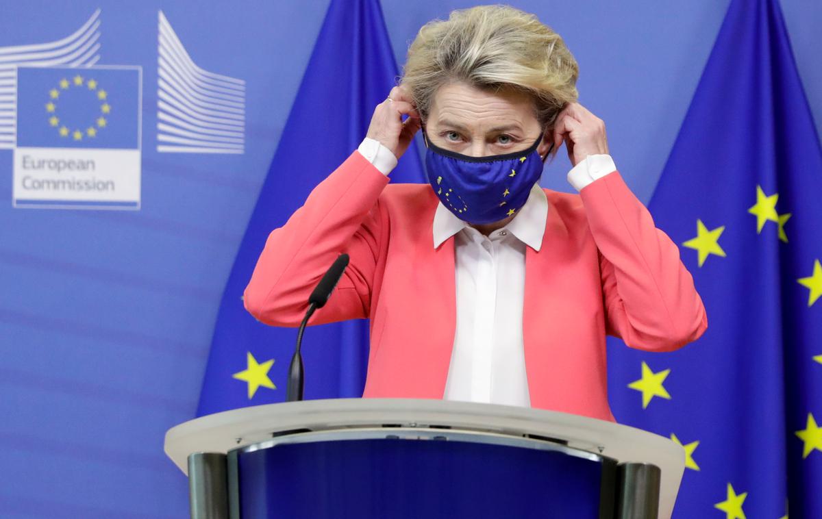 Ursula von der Leyen | Predsednica Evropske komisije Ursula von der Leyen je že večkrat zagrozila z ustavitvijo izvoza cepiva AstraZeneca izven EU. | Foto Reuters