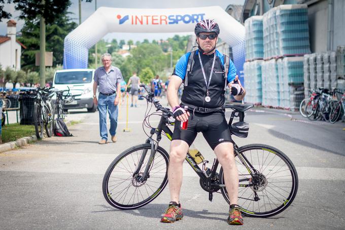 V cilju je bil zelo zadovoljen. Premagal je svoj prvi kolesarski maraton in obljubil, da se bo v Goriška brda vrnil tudi prihodnje leto. | Foto: 