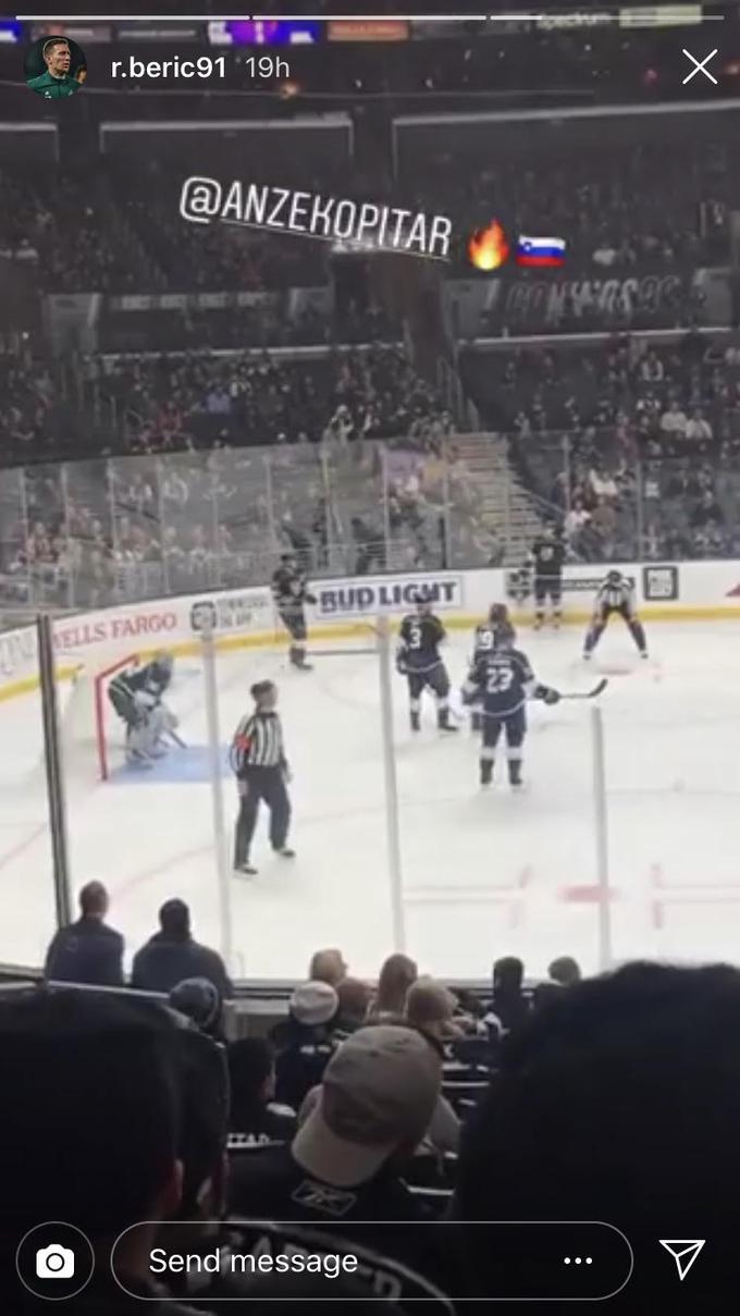 V Los Angelesu si je ogledal dvoboj lige NHL med Los Angeles Kings in Florida Panthers (5:4), na katerem je domači kapetan Anže Kopitar prispeval dve podaji. | Foto: Instagram & Imdb