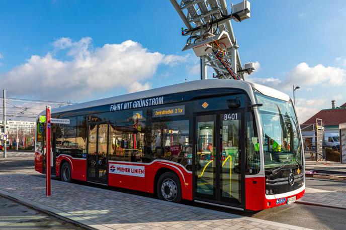 električni avtobus Dunaj | Prvi primerki Daimlerjevega električnega avtobusa na Dunaju. Skupaj so jih naročili 60. | Foto Wiener Linien