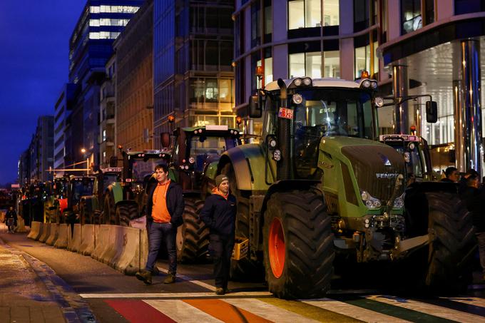 Protest kmetov v Bruslju | Foto: Reuters