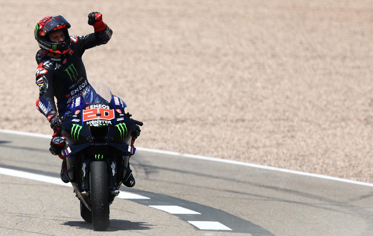 Fabio Quartararo | Francoz Fabio Quartararo (Yamaha) je zmagovalec dirke svetovnega prvenstva v motociklizmu v elitnem razredu motoGP na nemškem Sachsenringu.  | Foto Reuters