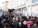 protesti pred uskim veleposlaništvom v Berlinu