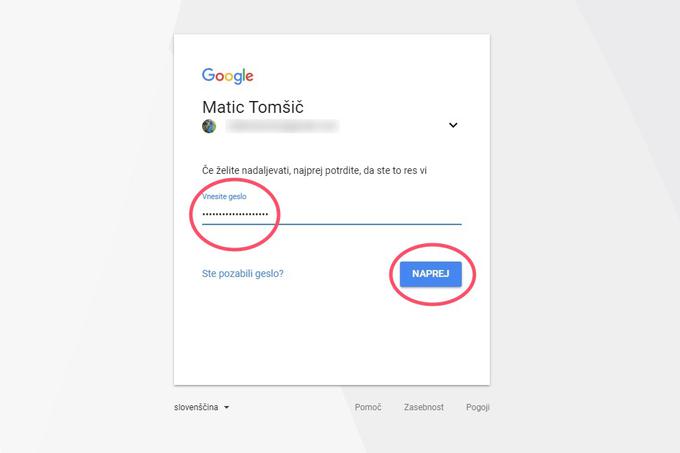 Preverjanje v dveh korakih Google 1 | Foto: Matic Tomšič