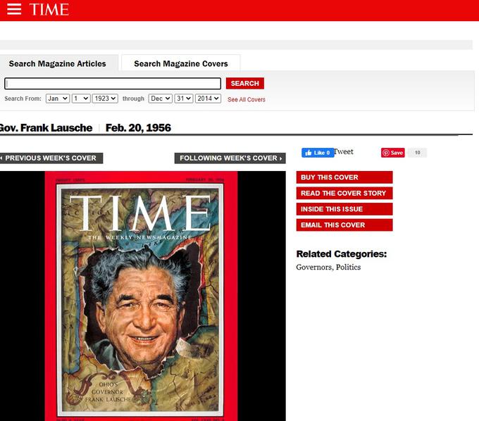 Dvajsetega februarja 1956 je bil na naslovnici revije Time. Foto: zajem zaslona spletne strani revije Time | Foto: 