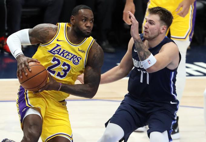James in Dončić nista zaigrala na zadnjih tekmah Lakers in Mavericks. Bosta oba na parketu v noči na petek? | Foto: Getty Images