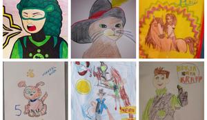 Otroci navdušili z risbami junakov iz risank #fotogalerija