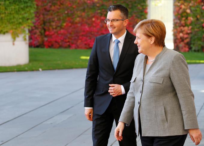 Nemčija je najpomembnejša trgovinska partnerica Slovenije. Odlične gospodarske odnose med državama sta na zadnjem srečanju sredi oktobra letos potrdila tudi slovenski premier Marjan Šarec in nemška kanclerka Angela Merkel.  | Foto: Reuters