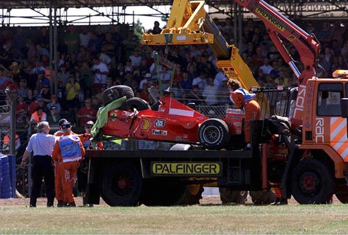 Nesreča, ki je Michaela Schumacherja z dirkališč oddaljila za 98 dni. | Foto: Guliverimage/Getty Images