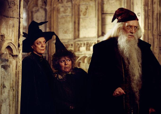 Igralko Miriam Margolyes poznamo predvsem po vlogi profesorice Ochrowt (v sredini) iz serije filmov o Harryju Potterju. | Foto: Guliverimage/dpa