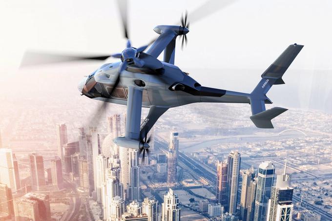 Posebnost helikopterja prihodnosti je koncept dvojnih kril v obliki črke A. Konstruktorji so se za tovrstno obliko odločili zaradi izboljšane aerodinamike, večje trdnosti in konstrukcijske čvrstosti celotnega letalskega okvirja, manjše mase in večje varnosti. | Foto: Airbus Helicopters