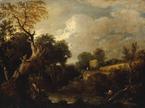 oljna skica, John Constable, The harvest field