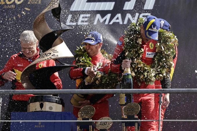 Ferrarijevo slavje v Le Mansu. | Foto: AP / Guliverimage